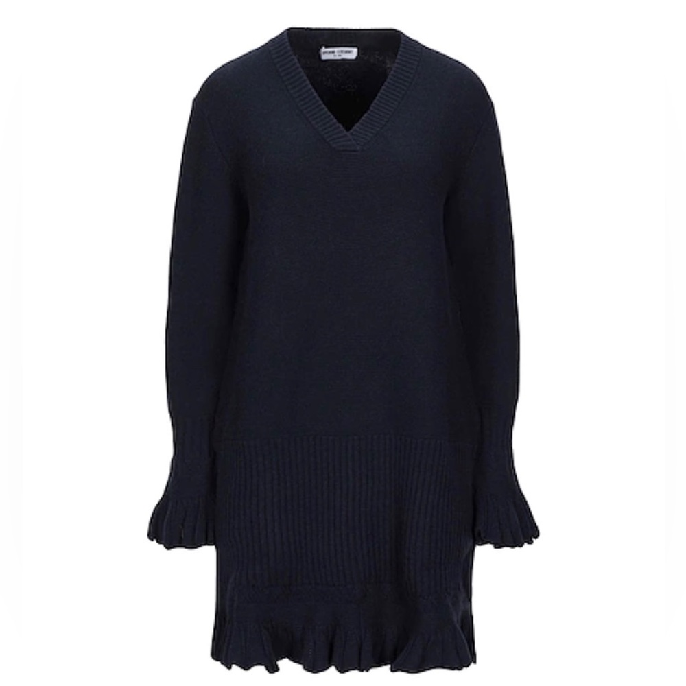 Opening Ceremony Long Sleeve Sweater Knit Mini Dress Ruffle Medium